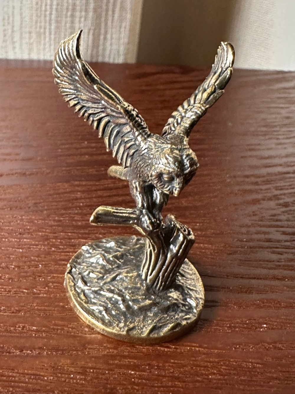 Mini Brass Owl Collectible Figurine, Vintage Style - Picture 5 of 13